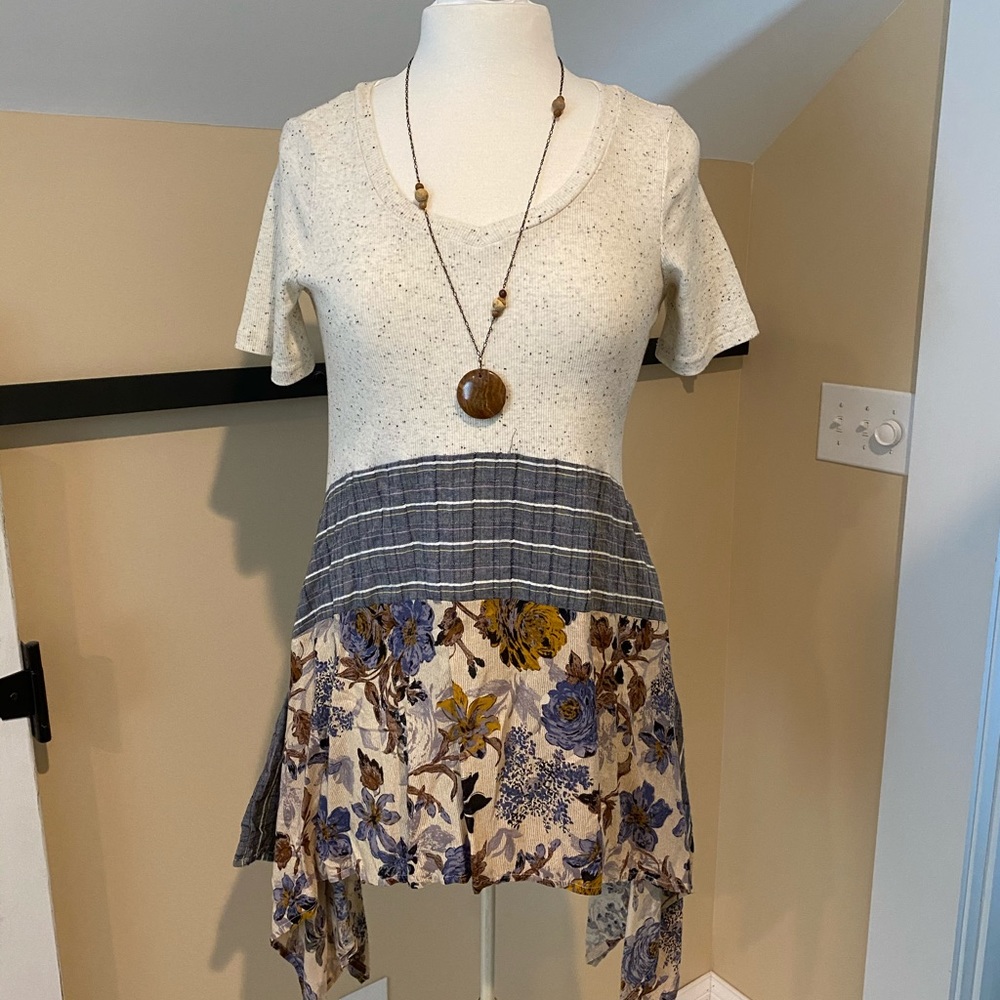 - Multi colored blouse.